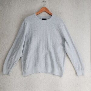 Art of Rhetoric Sweater Mens XL Textured Pullover 100% Cotton Light Gray Casual